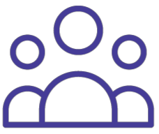 Small purple people icon