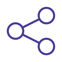 Medium purple share icon