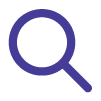 Small purple search circle icon